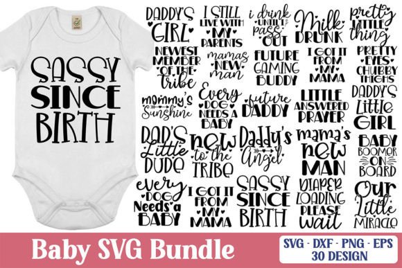 30 Baby SVG Bundle: Graphics for T-Shirt Designs & Handmade Products