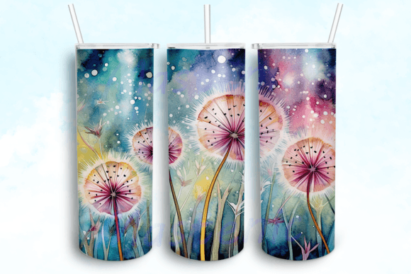 Alcohol Ink Dandelion Graphics for Crafts