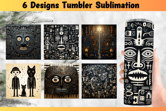 Halloween Art Tumbler Wrap Designs: Graphics for Crafts-Driven Brands