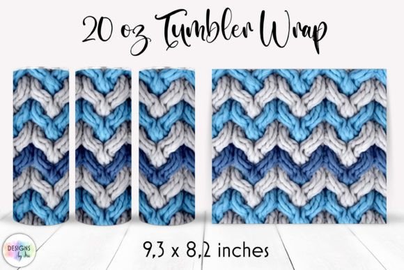 Knitted Texture Tumbler Wrap Design: Graphics for Cozy Tumbler Wraps