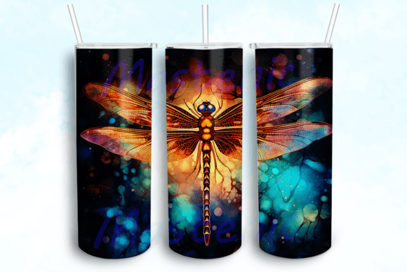 Neon Dragonfly Graphics for Crafts