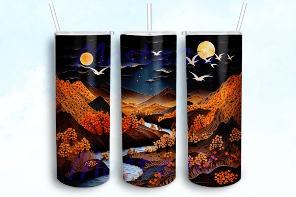 Night Mountains Graphics for Crafts