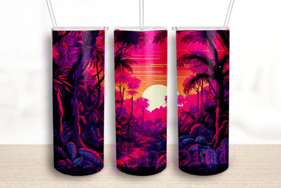 Painting Jungle Tumbler Wrap: Graphics for Crafts