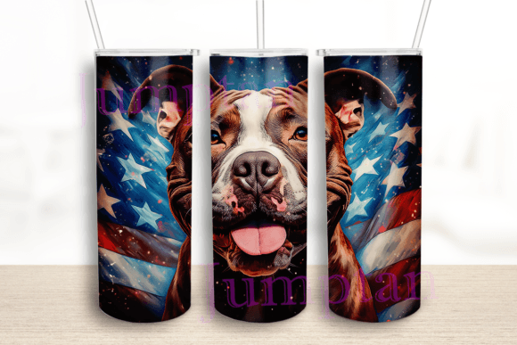 Pit Bull Dog 20 Oz Tumbler Wrap: Graphics for Crafts