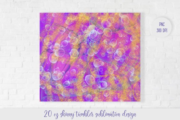 Purple Gold Tumbler Sublimation Wrap: Graphics & Illustrations