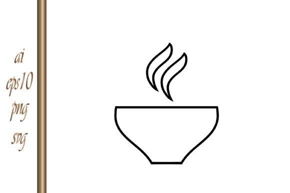 Tea Cup Icon Hot Food Drink Doodle Tea Graphics & Illustrations
