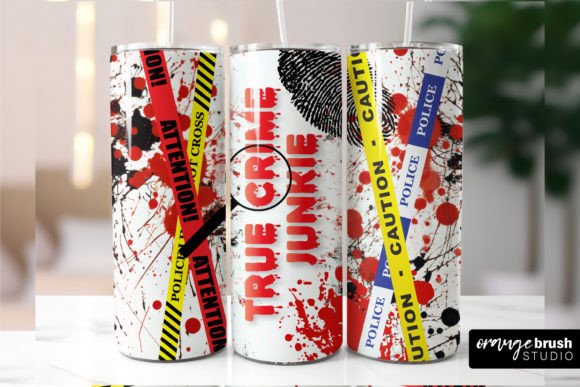 True Crime Sublimation Tumbler Design: Graphics for Crafts Brands