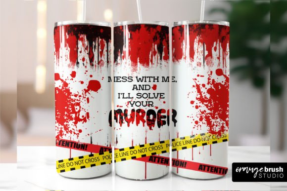 True Crime Tumbler Sublimation Design: Graphics for Crafts